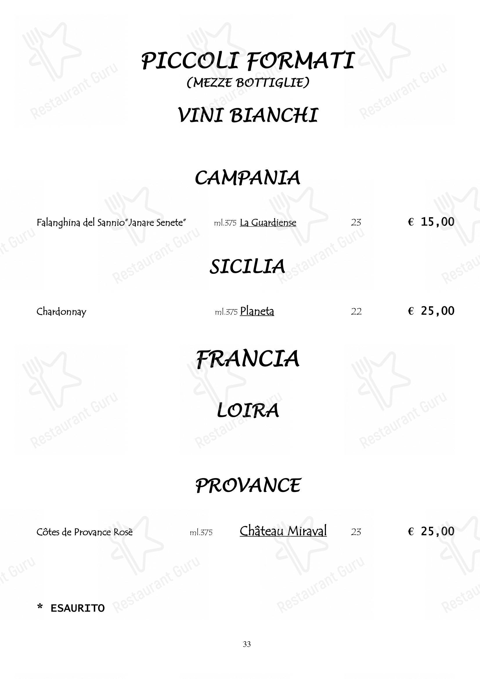 菜单 per Ristorante da Miro ristorante