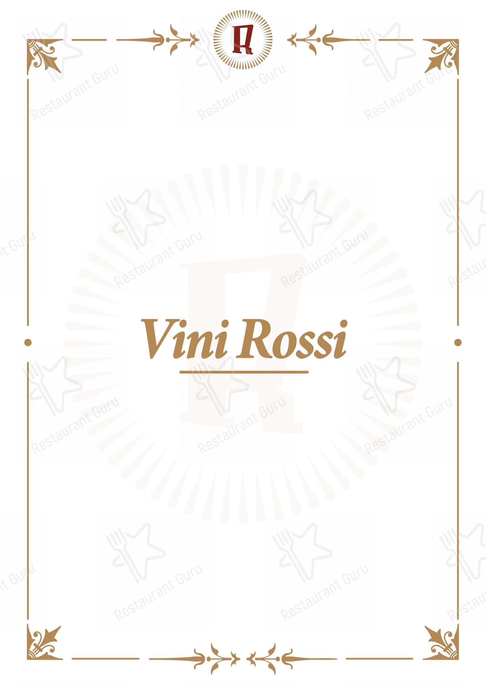 Menu di Rosso Ristorante - Основное меню
