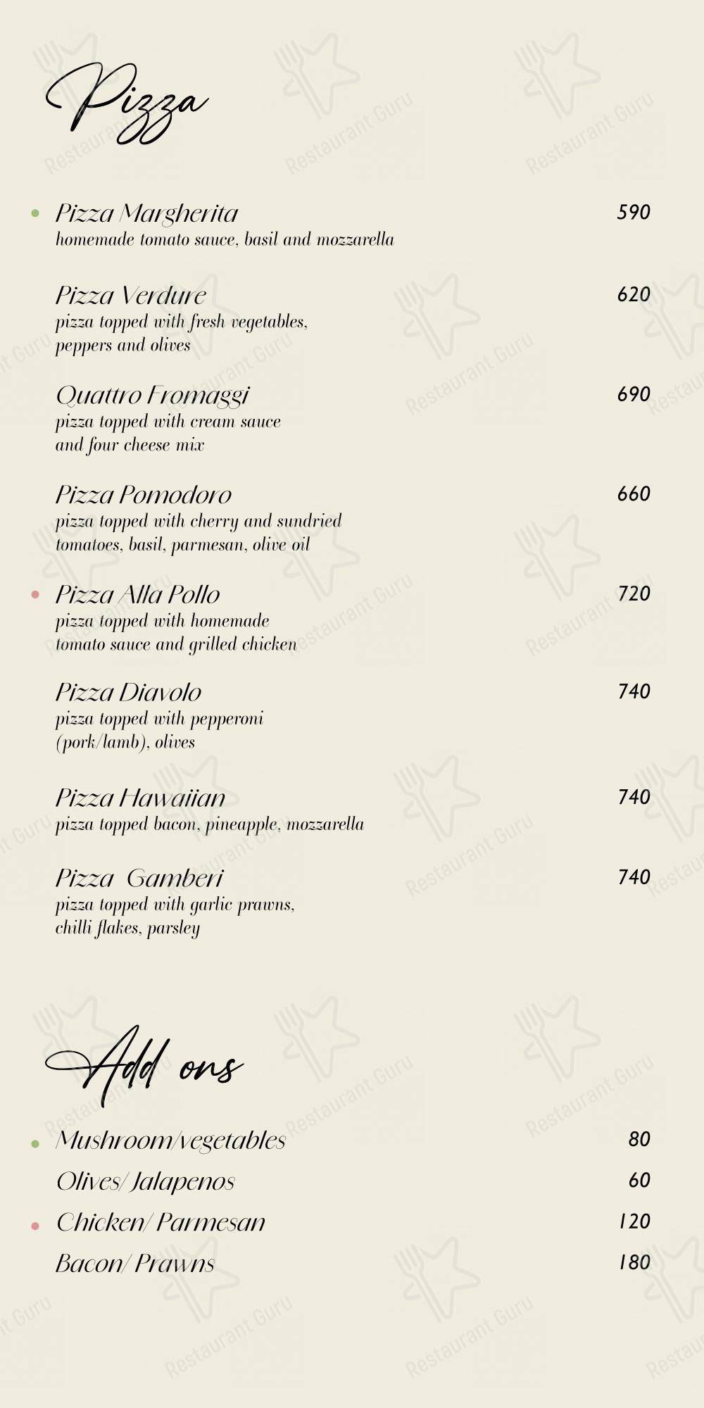 Menu for the Sterling by Madras Square Restobar in Nungambakkam restaurant