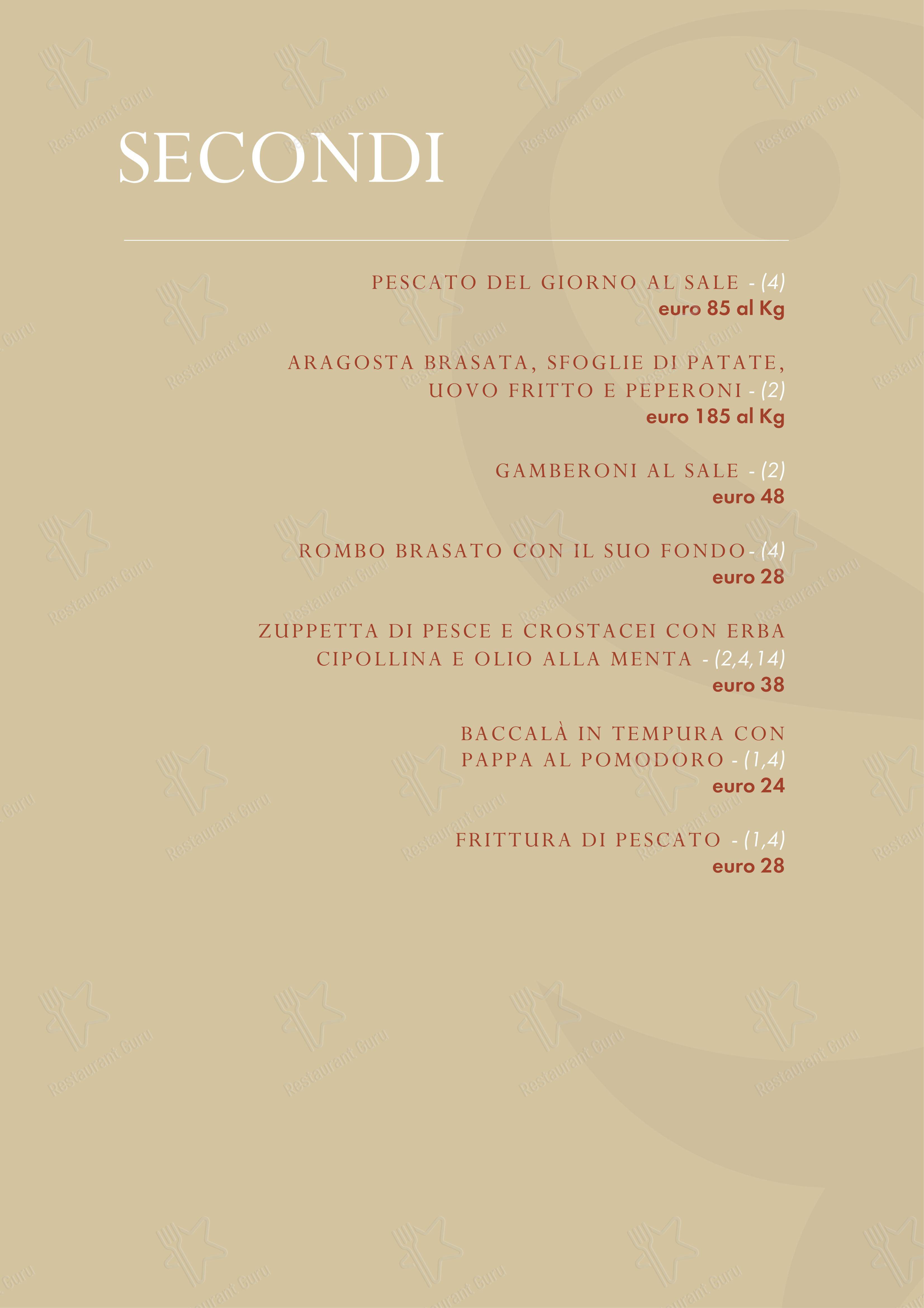 Menu di Sunrise Restaurant - Menu bar