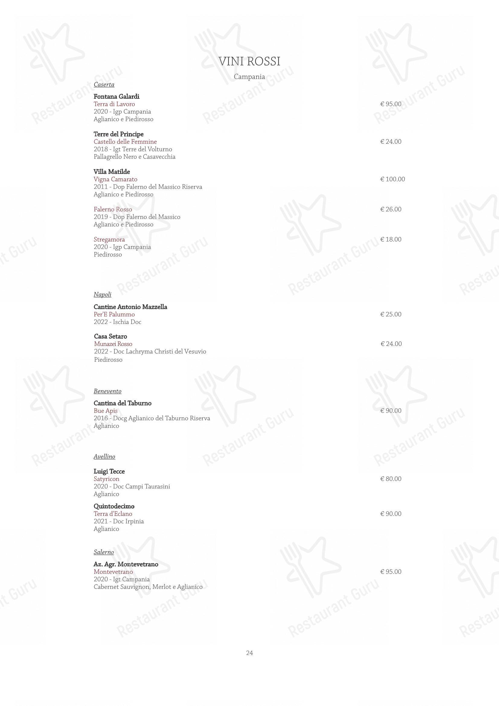 Sunrise Restaurant in Caserta - Menu