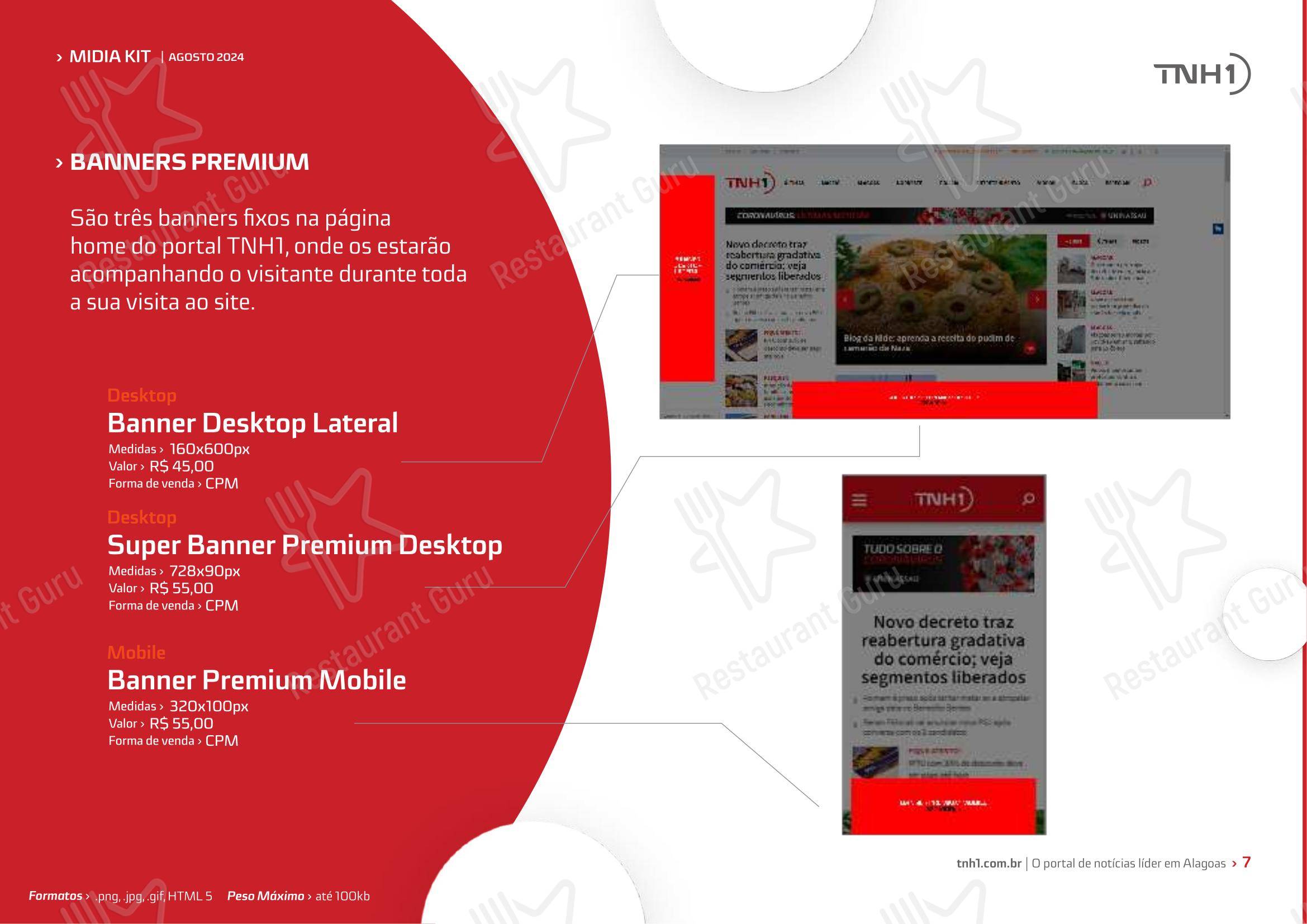 Menu para Tapioca Maria Bonita - Matriz em Maceió