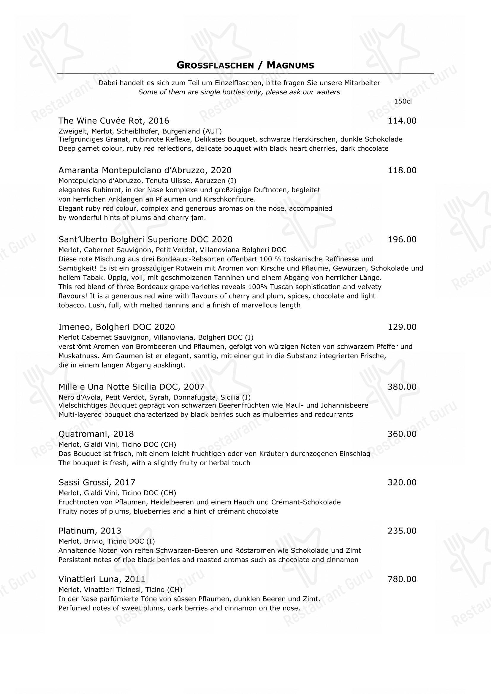 Menu di Torstübli - Menu