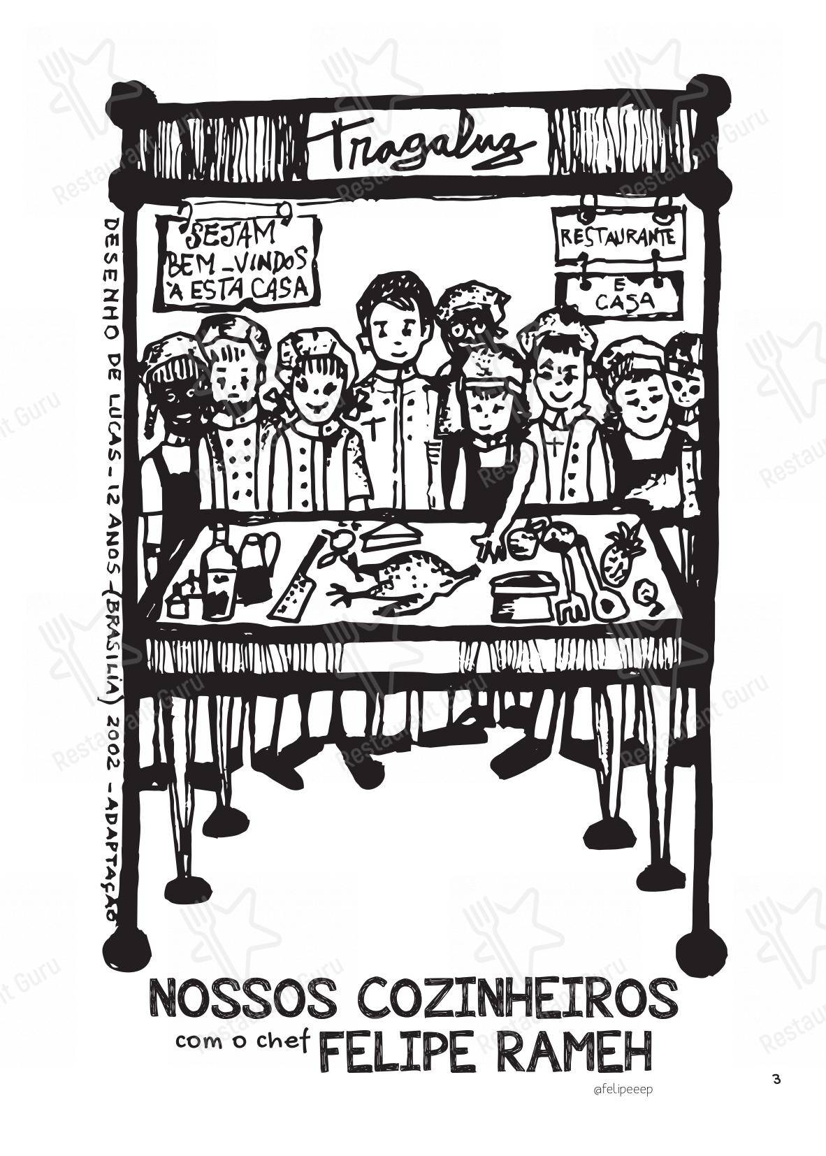 Menu bar para Tragaluz Restaurante Casa em Tiradentes