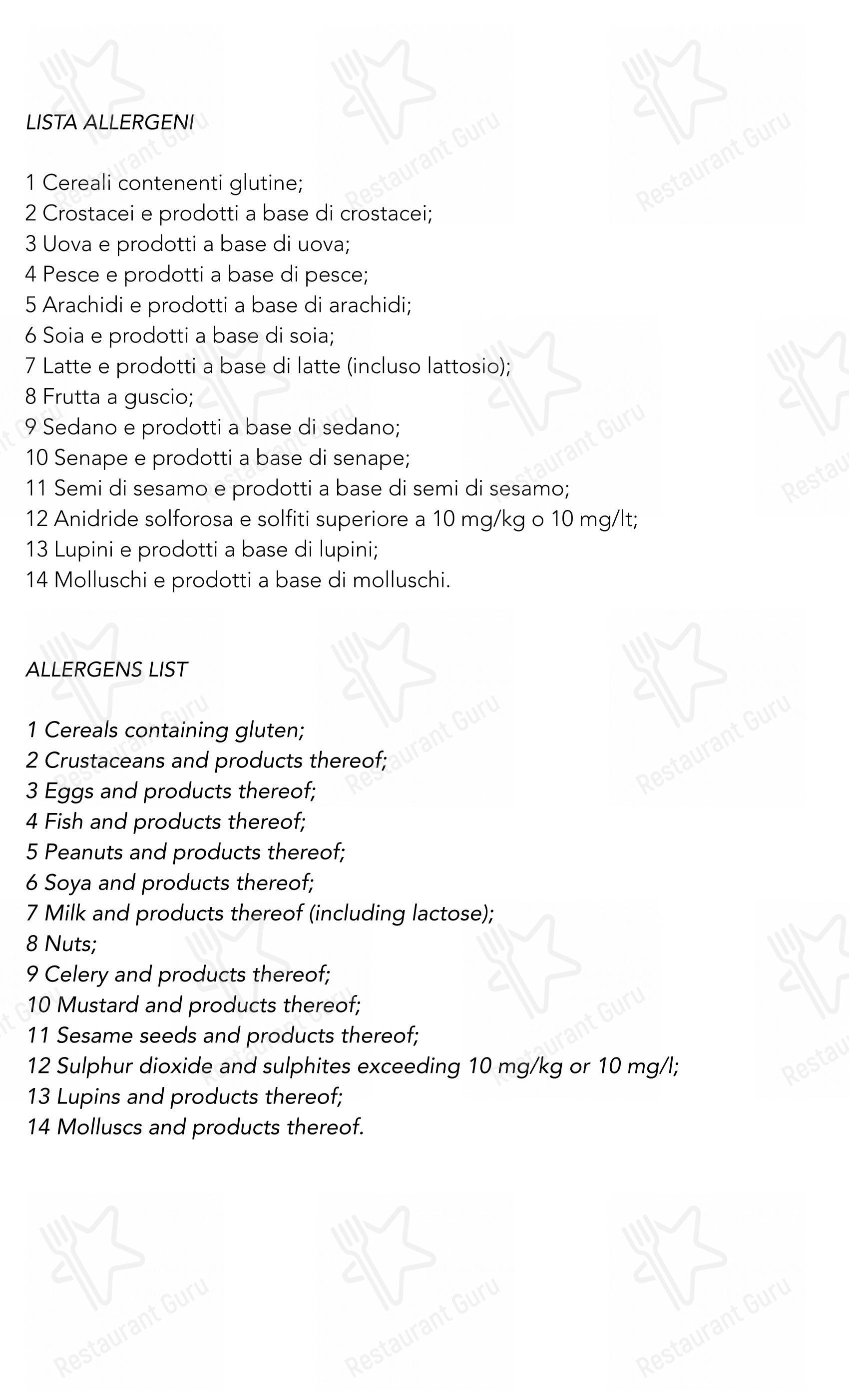 Menu per Trattoria Moderna Due Mori ristorante