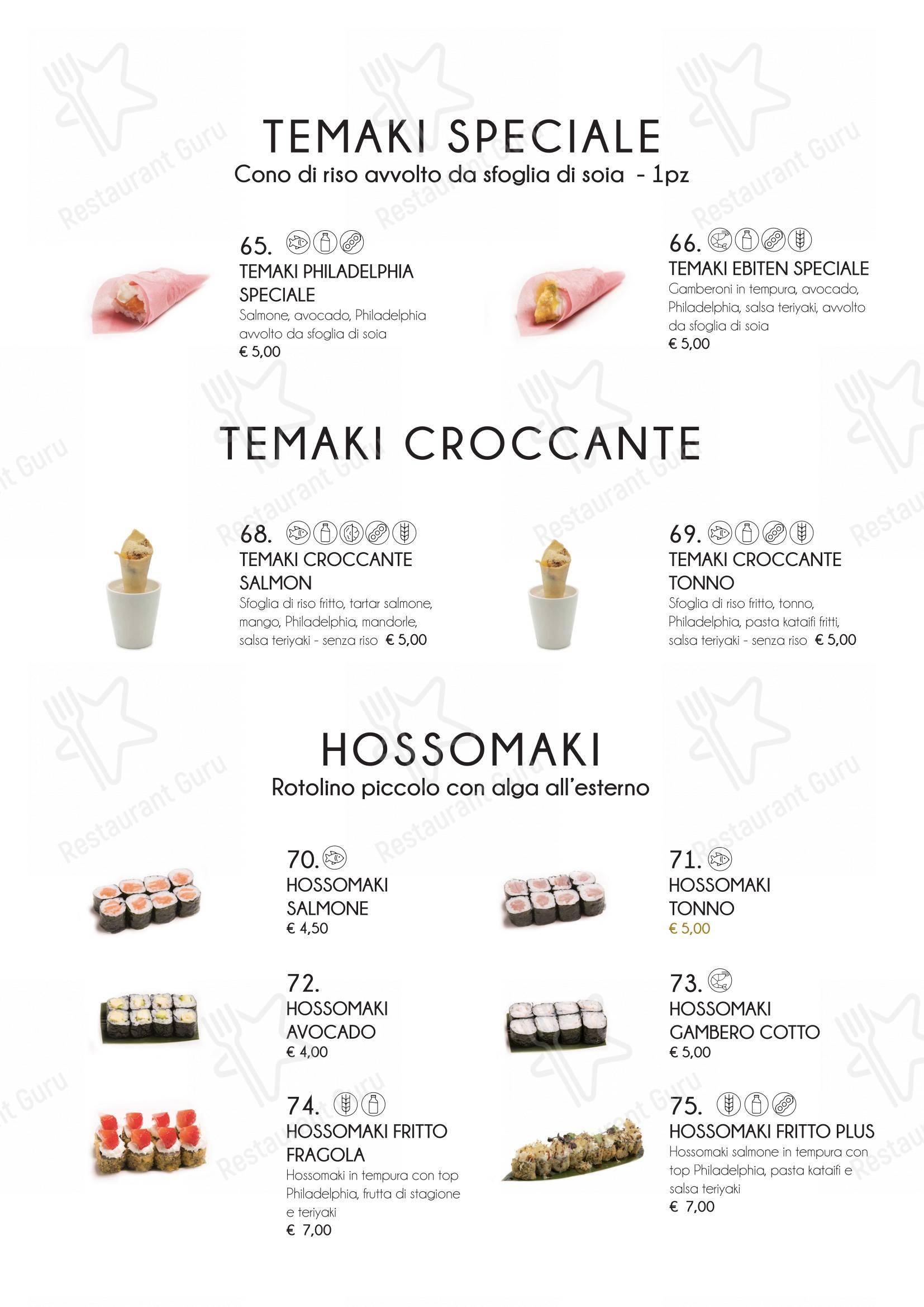 菜单 per Yama Sushi Experience in Genova