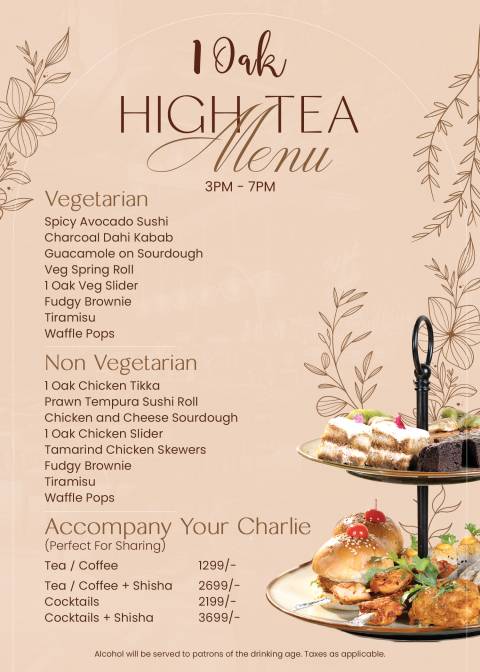 1 Oak menu