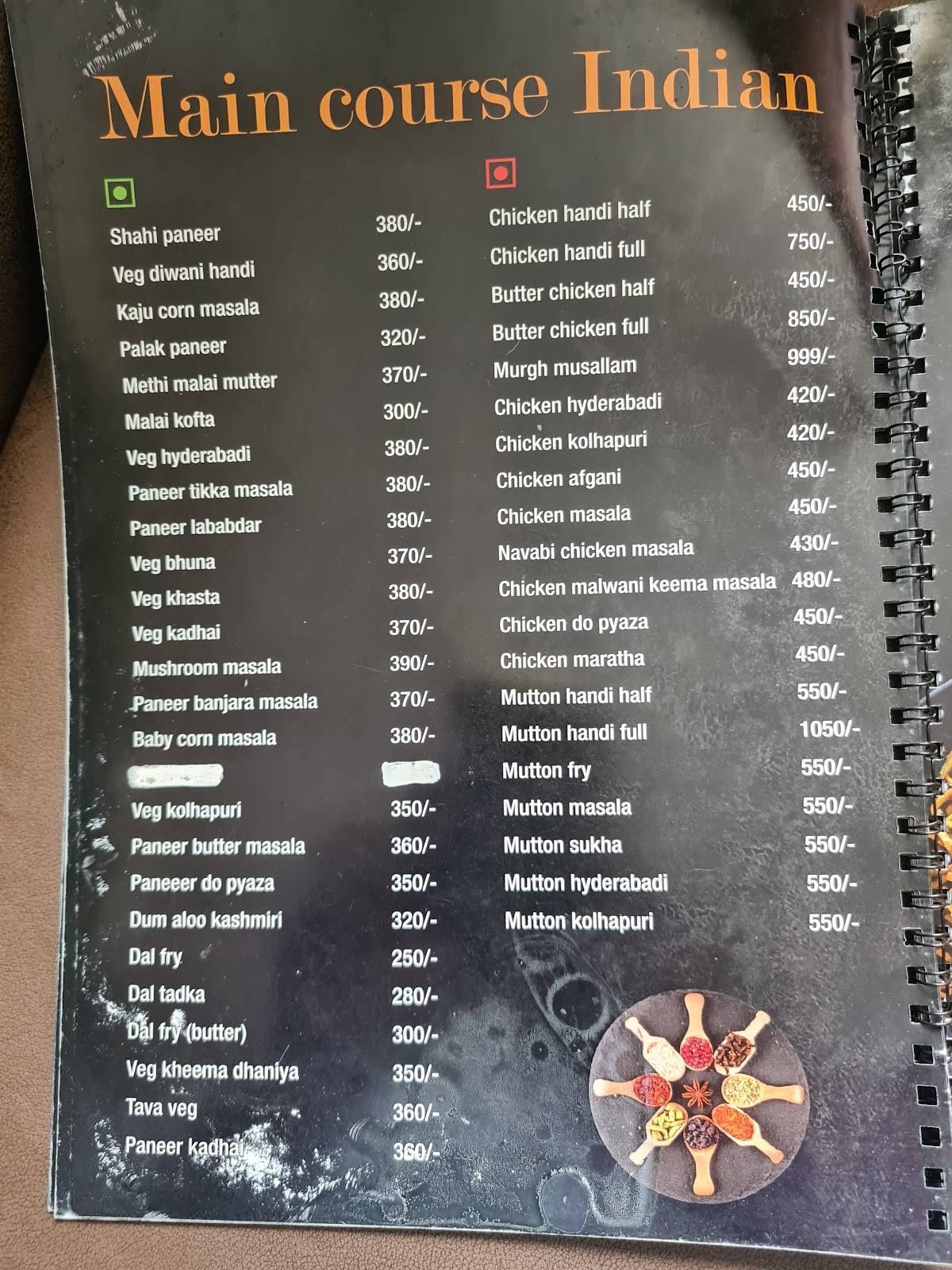 360 Degree Revolving Restaurant menu