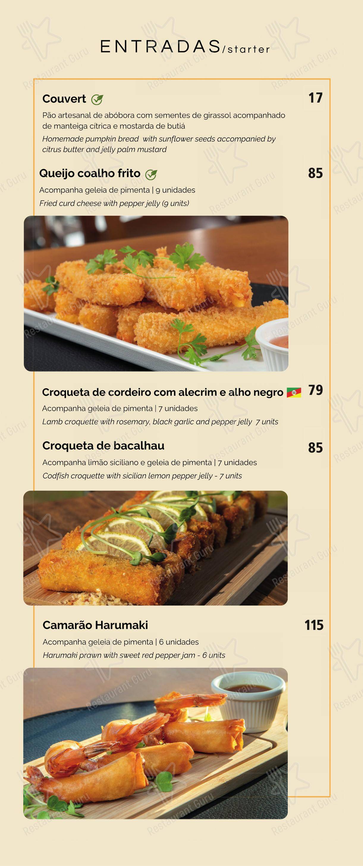 360 POA Gastrobar em Porto Alegre - Menu