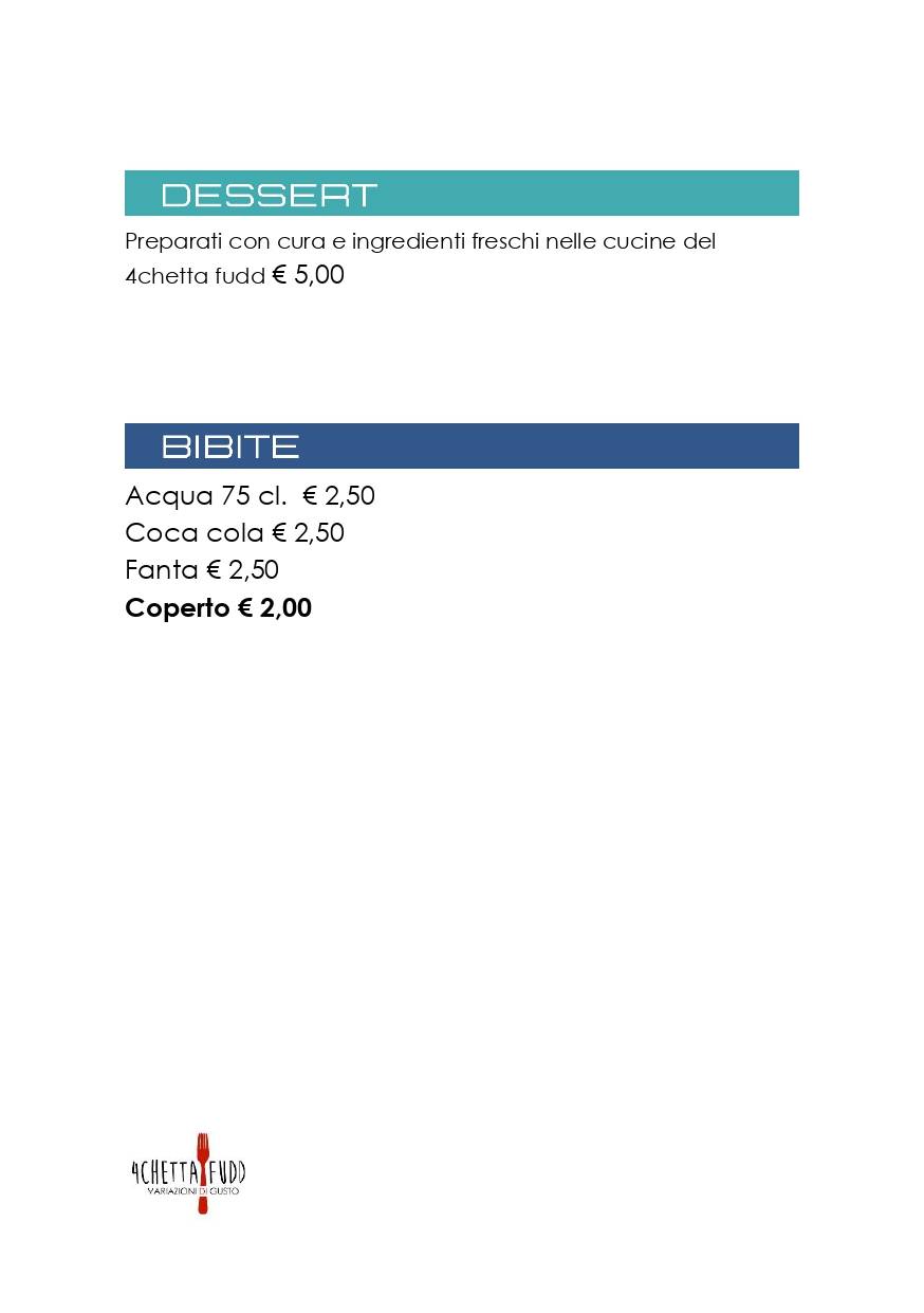 Menu di 4chetta Fudd 