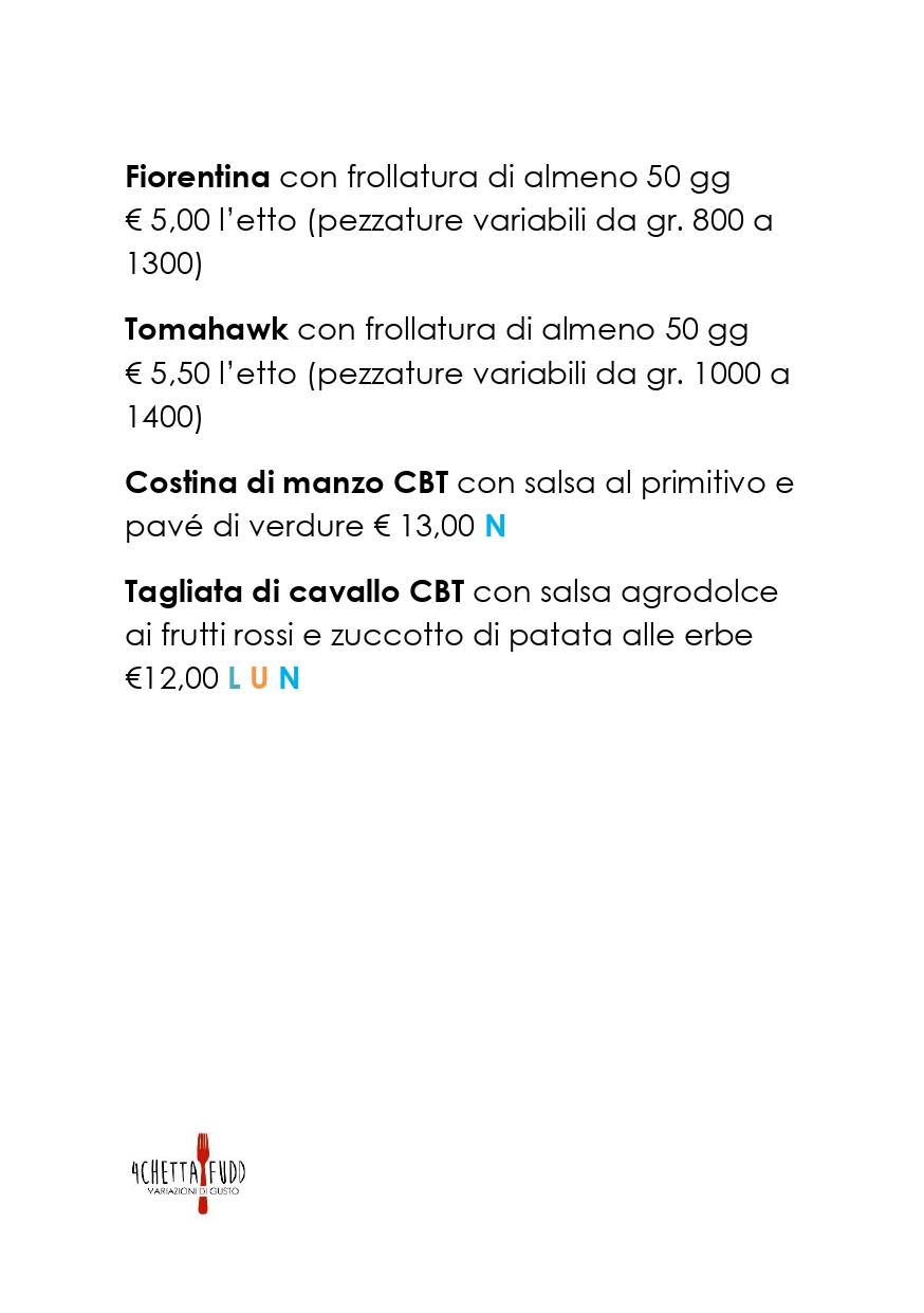 Menu di 4chetta Fudd 