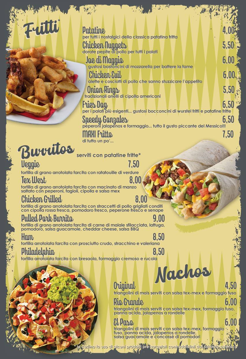 Menu di 50's ristoburger 