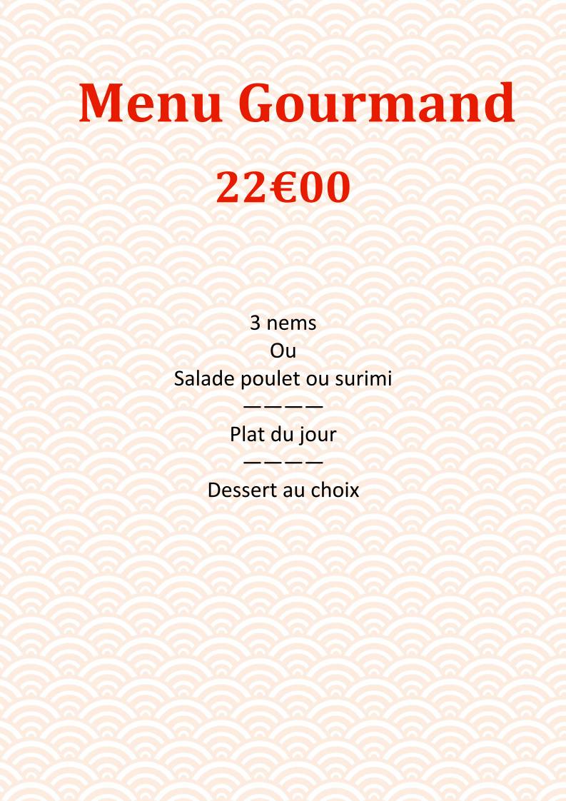Menu de Restaurant 7 Et 7 Pau
