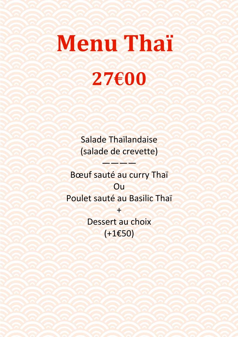 Menu de Restaurant 7 Et 7 Pau