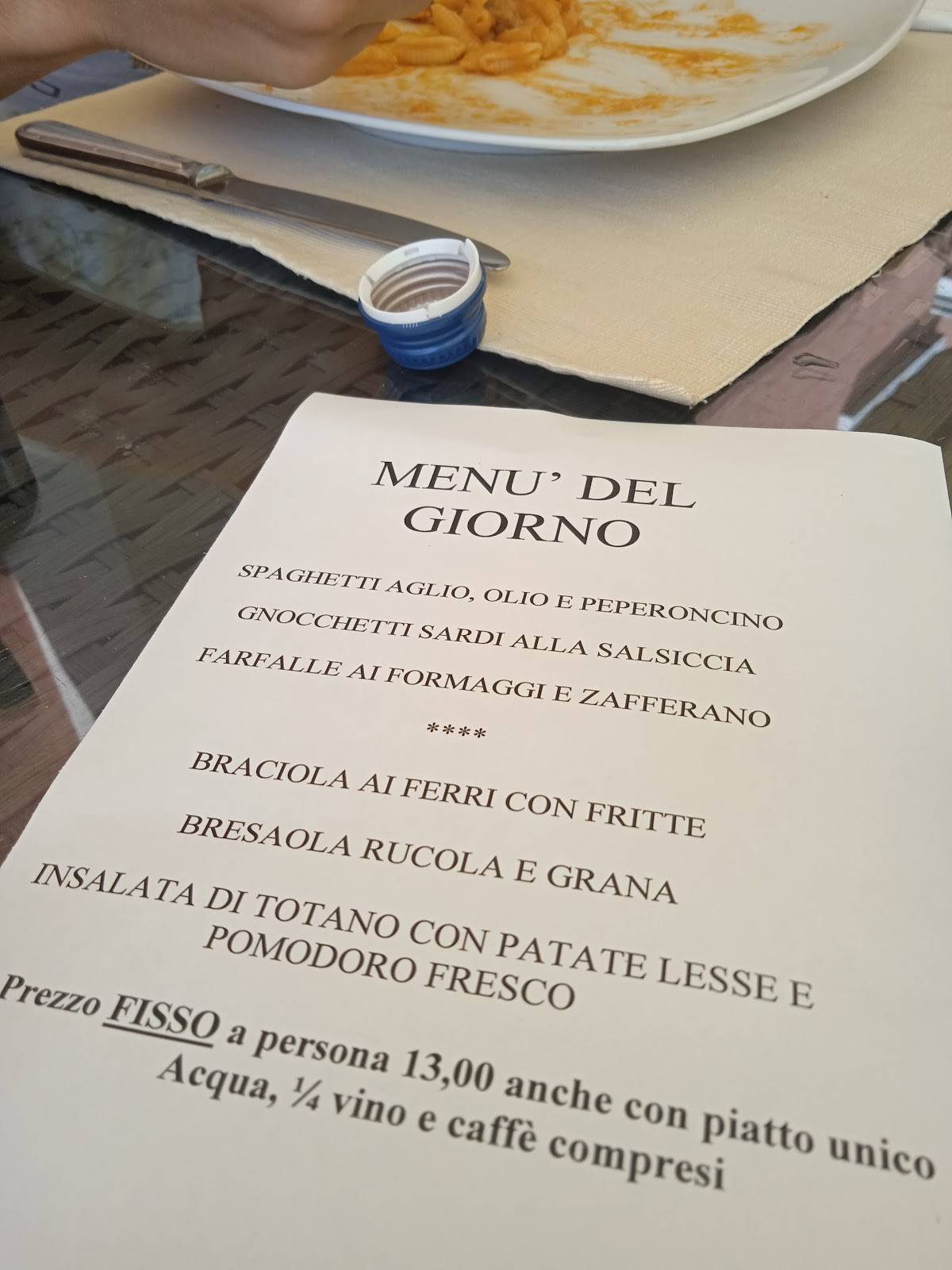 Menu di A-LAGO 