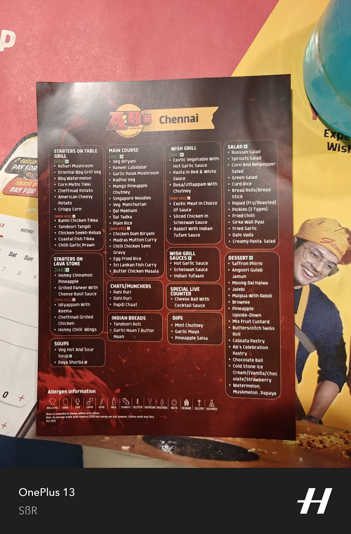 AB's - Absolute Barbecues T. Nagar, Chennai menu