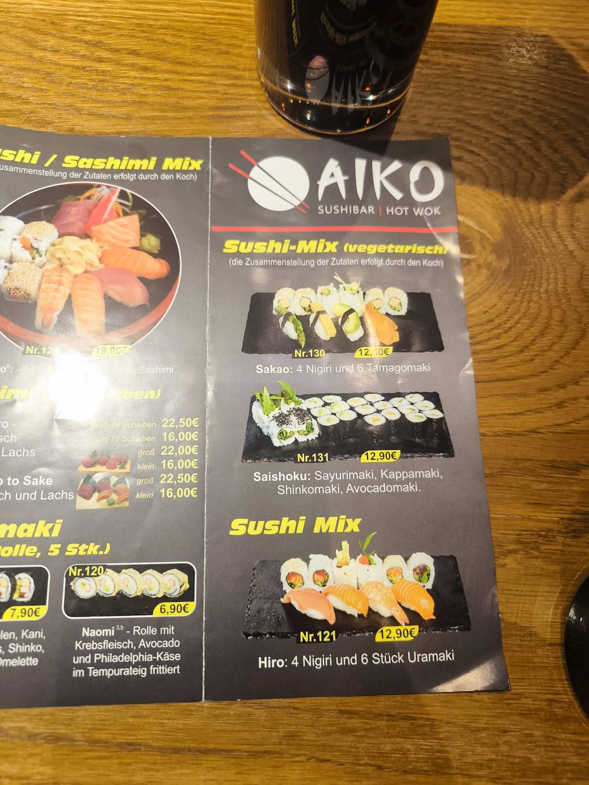 Menu de AIKO Sushibar - Hot Wok