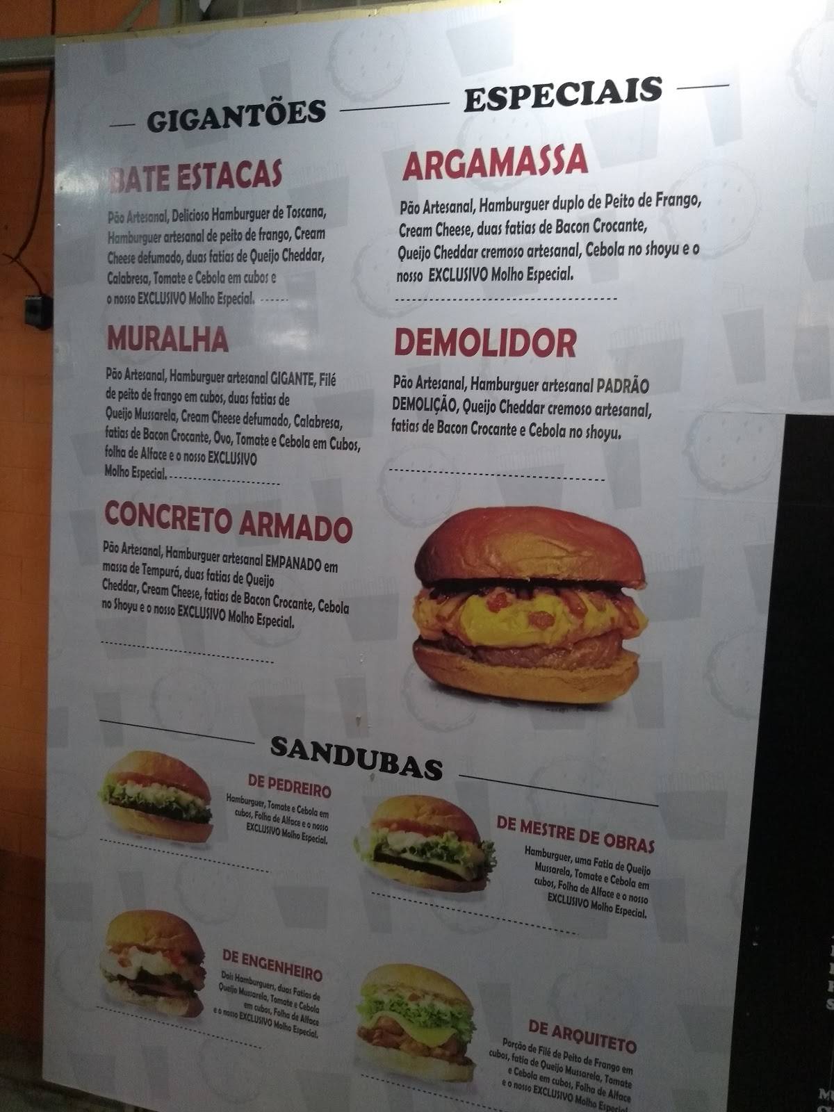 Armazém Food cardápio