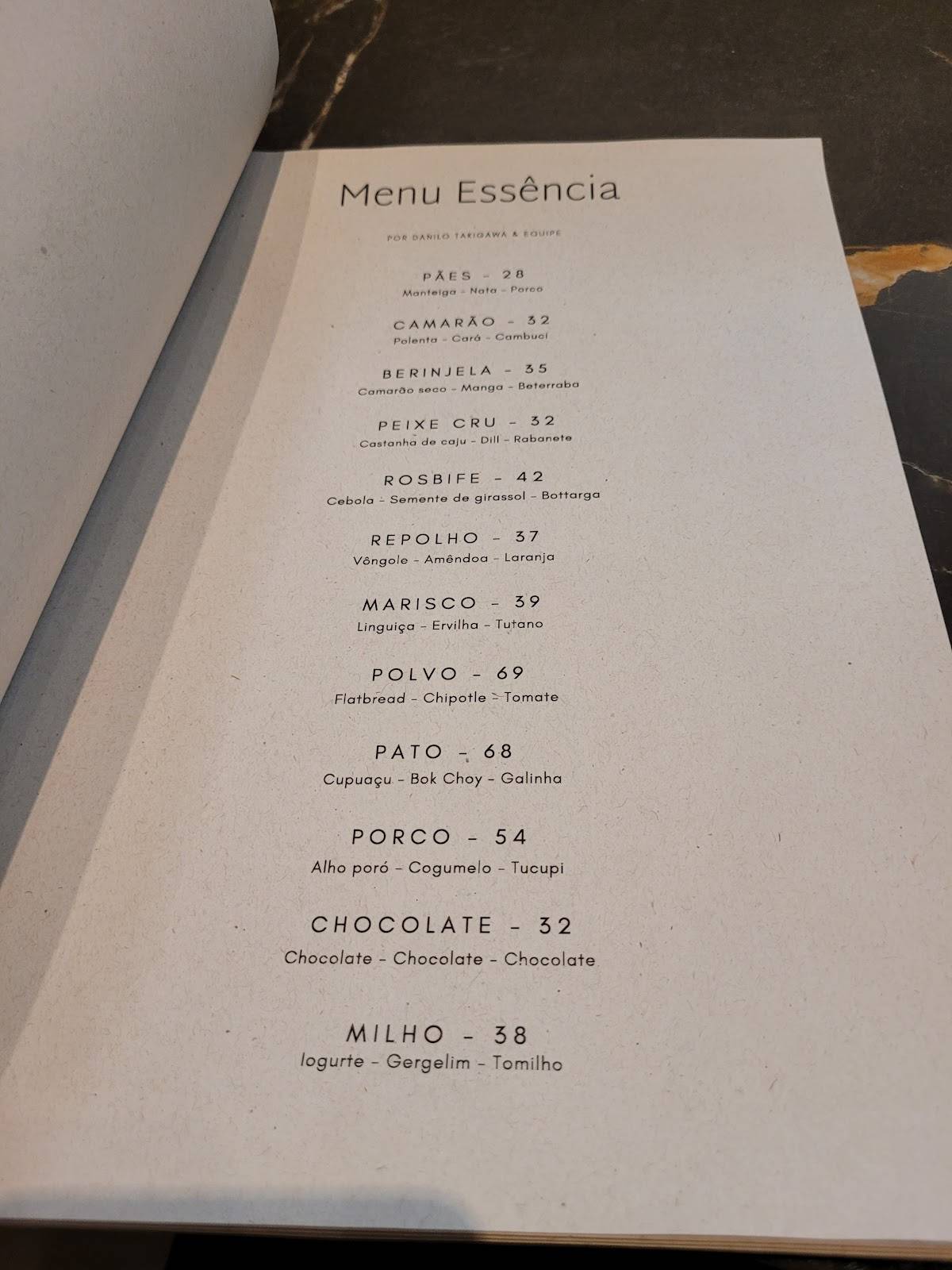 ASU Restaurante cardápio