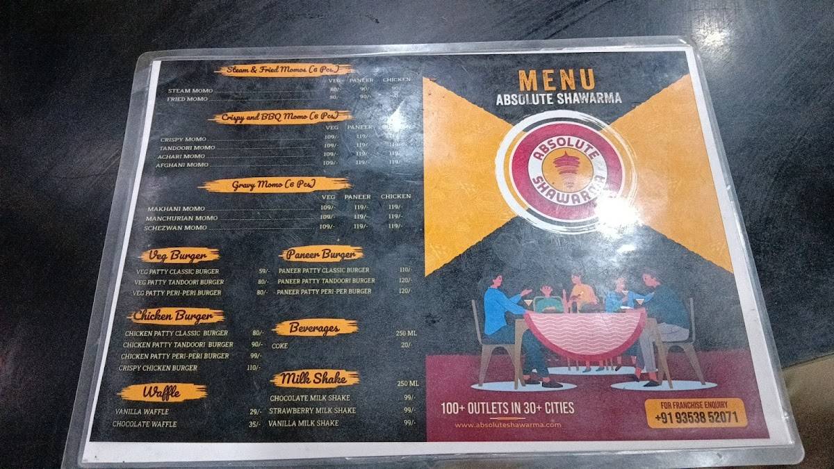 Absolute Shawarma @ Patna menu