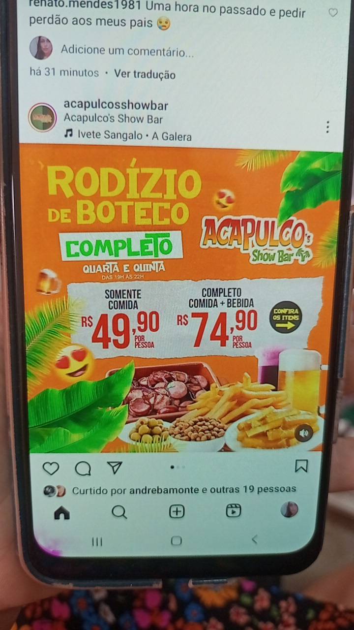 Acapulco Show Bar cardápio