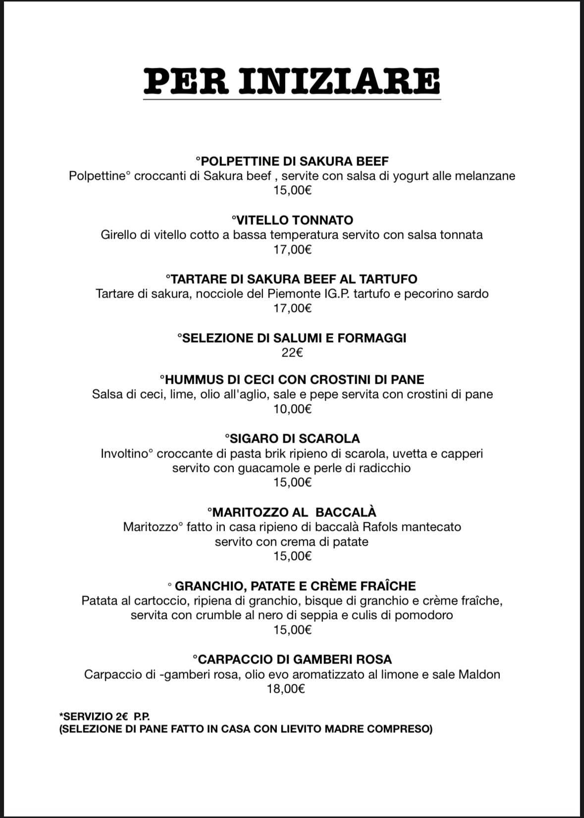 Menu di Accademia del Gusto 1990 