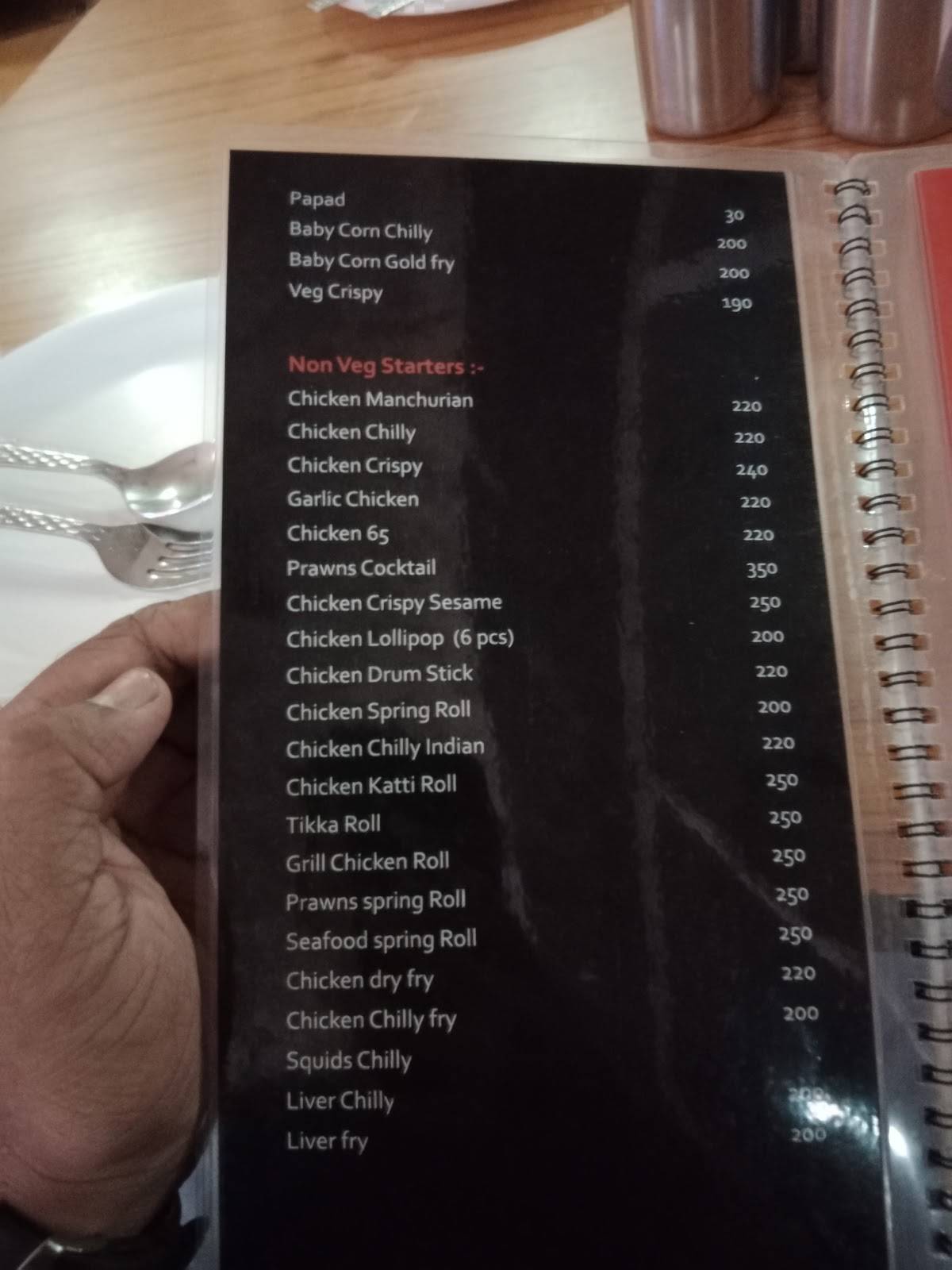 Kamlabai Sea Food Restaurant menu