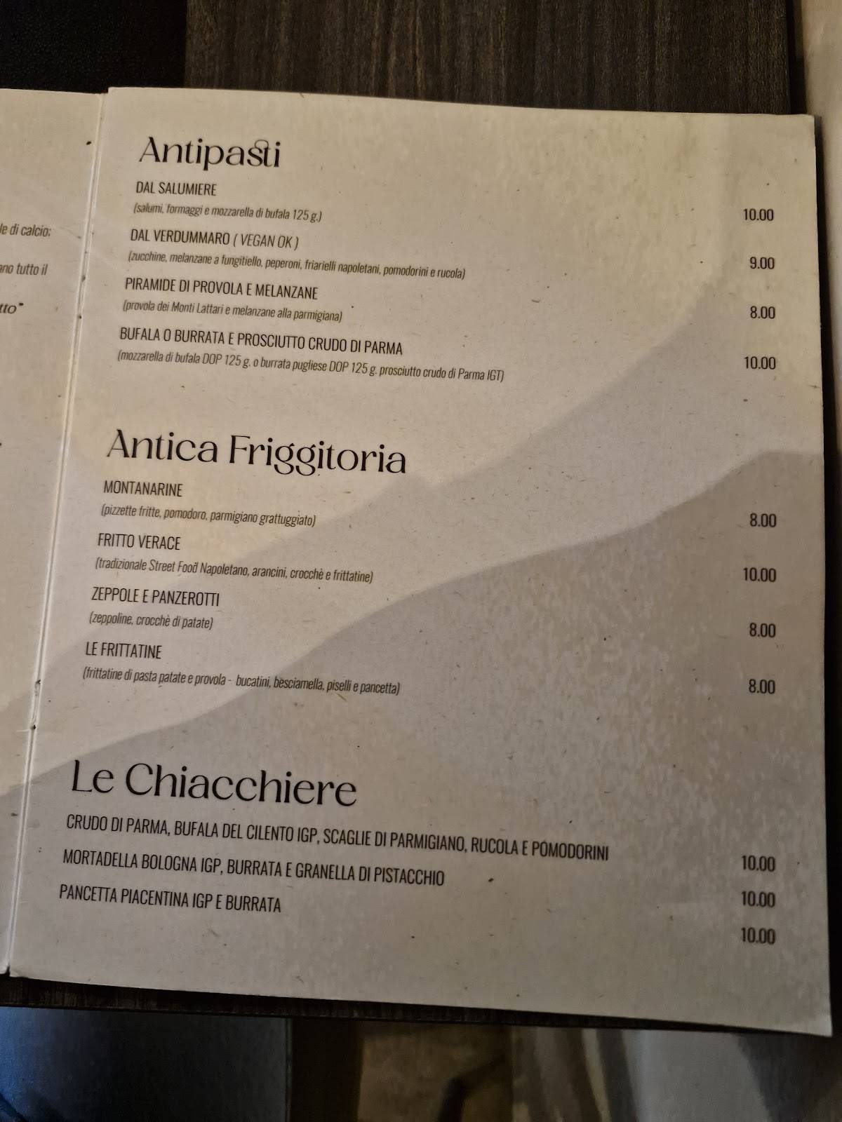Menu di Acqua e Farina 