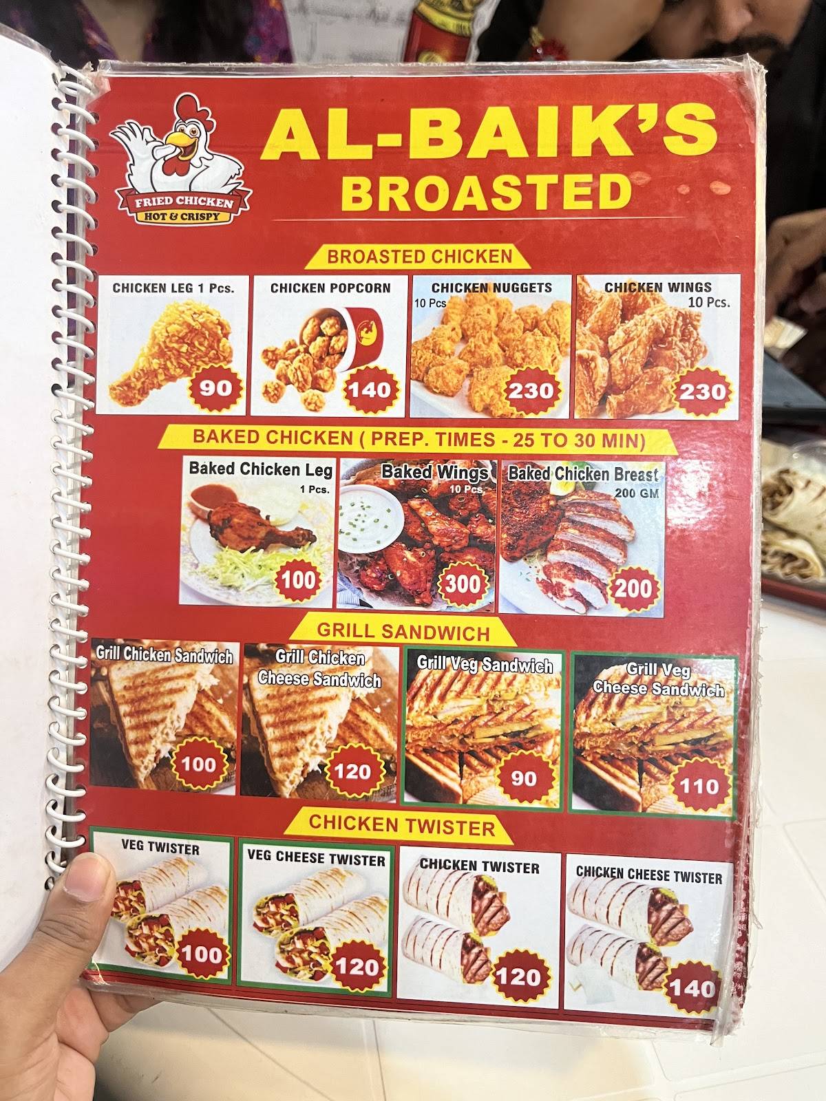 Al Baik's menu