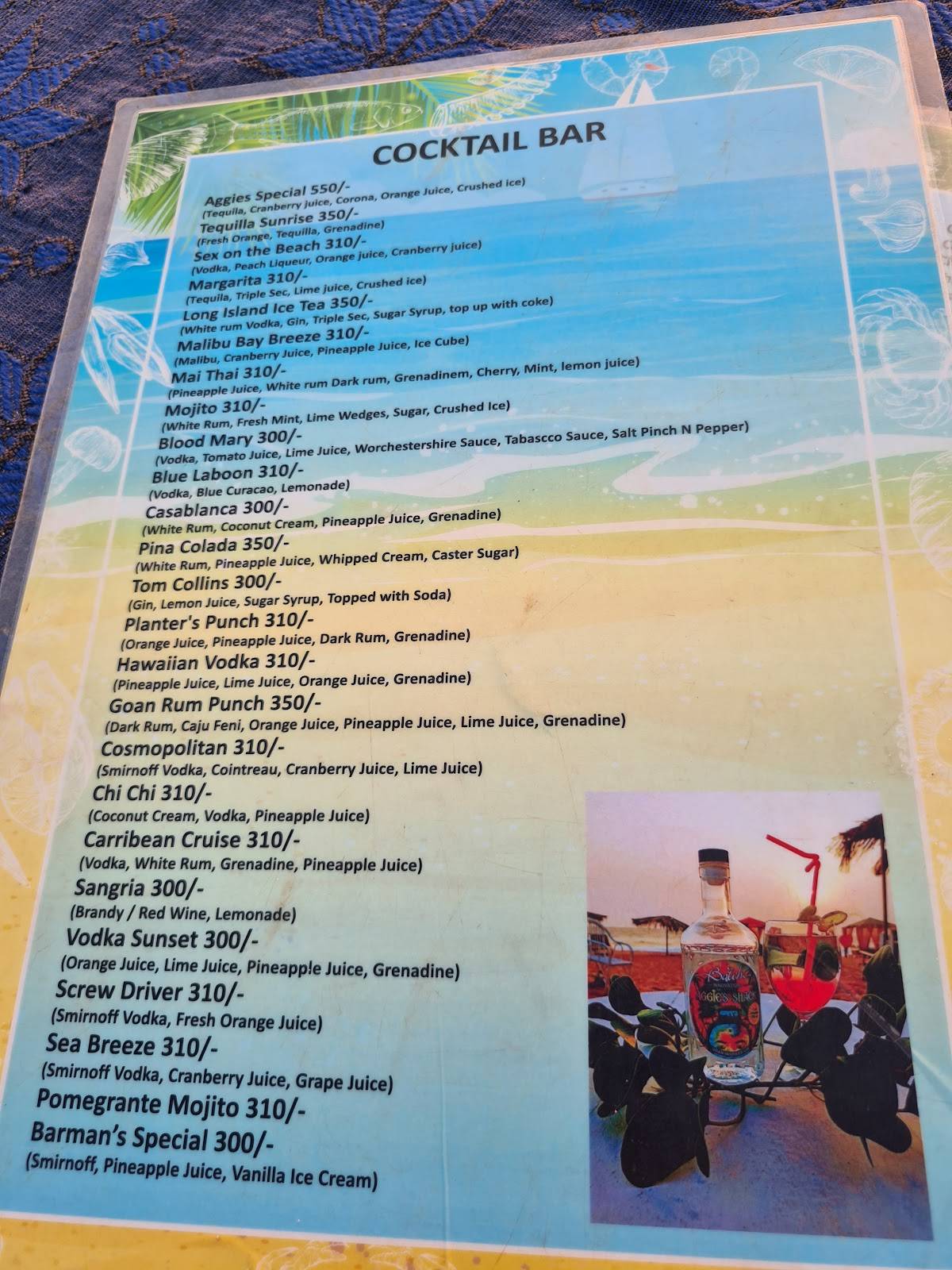 Aggie's Cafe menu
