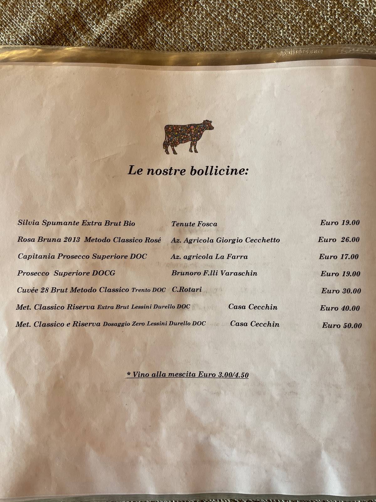 Menu di Agriturismo Ca' Sorda ai Pennar 