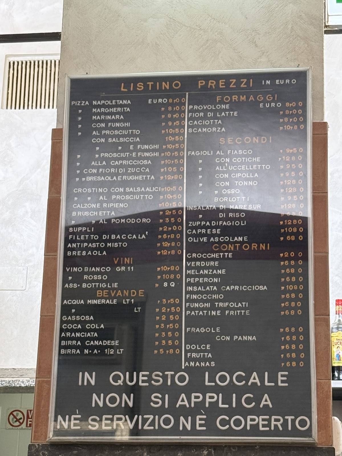 Menu di Pizzeria Ai Marmi - Antico forno a legna dal 1931 