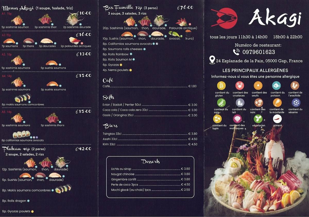 Menu de Akagi