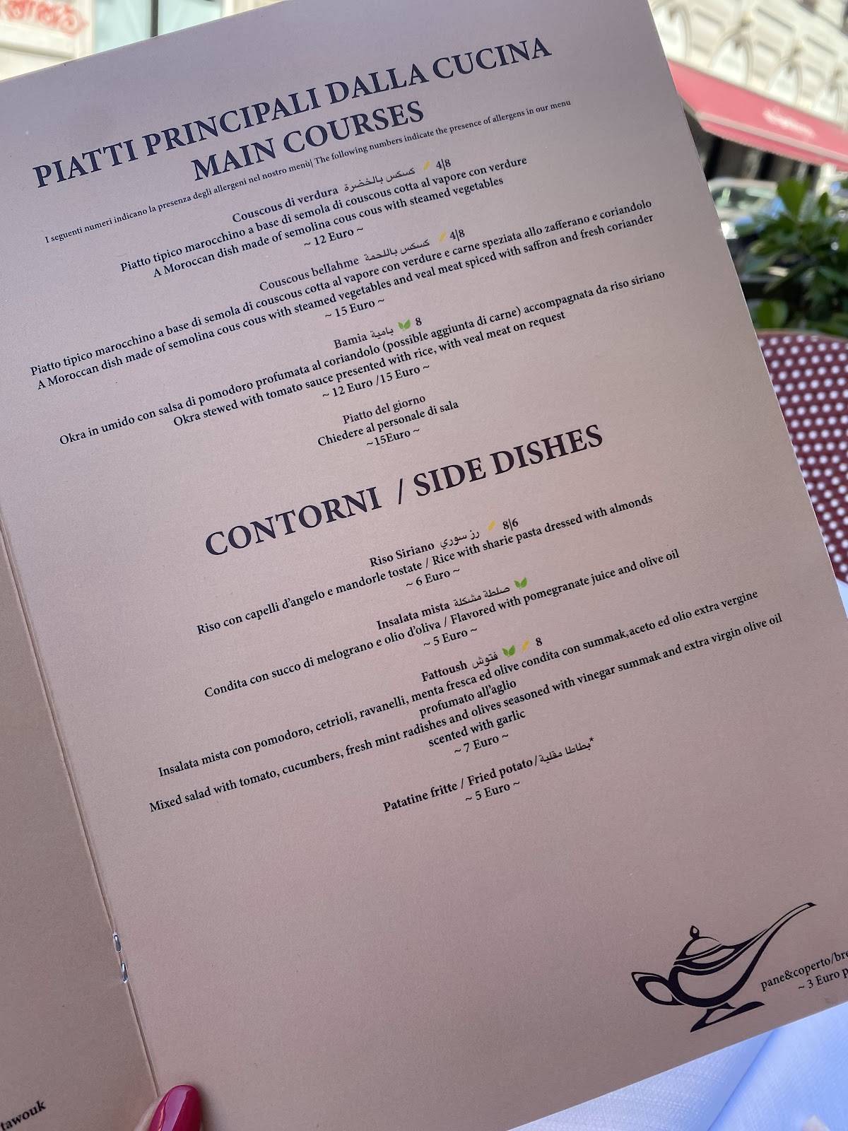 Menu di Aladino 