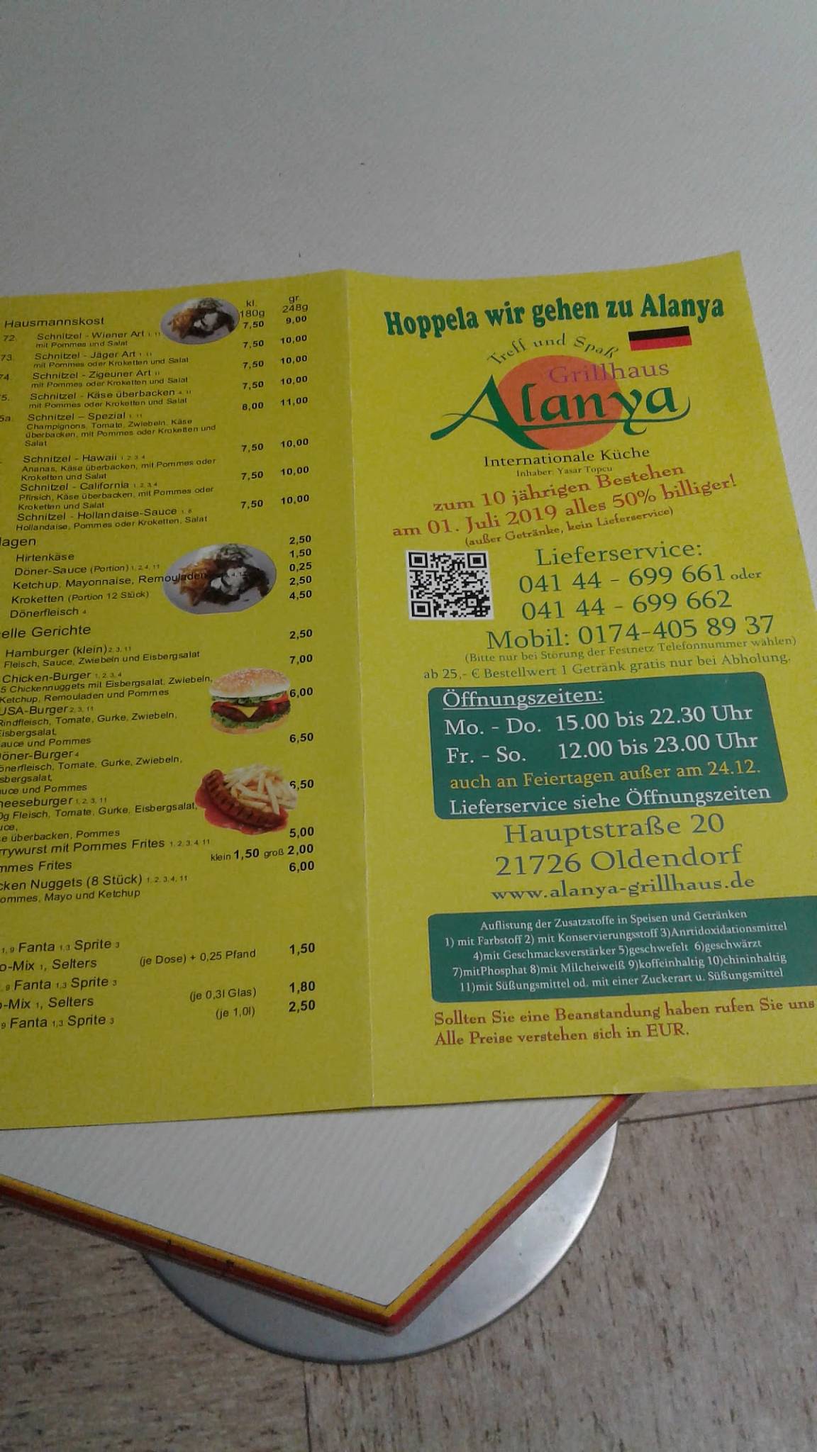 Speisekarte von Alanya Grillhaus restaurant, Oldendorf