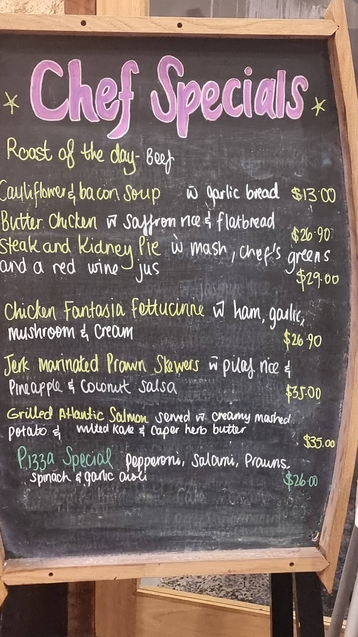 Menu at Aldinga Hotel pub & bar, Aldinga