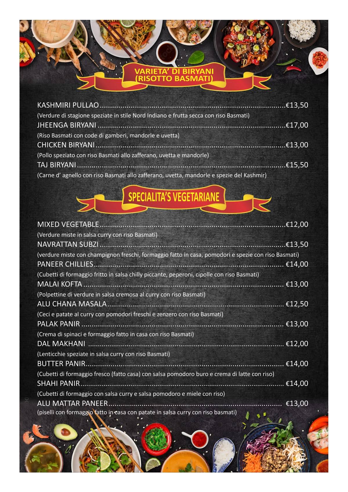 Menu di Pizzeria All'Orsetto 