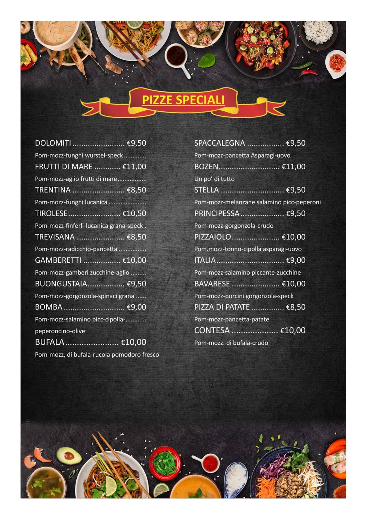 Menu di Pizzeria All'Orsetto 