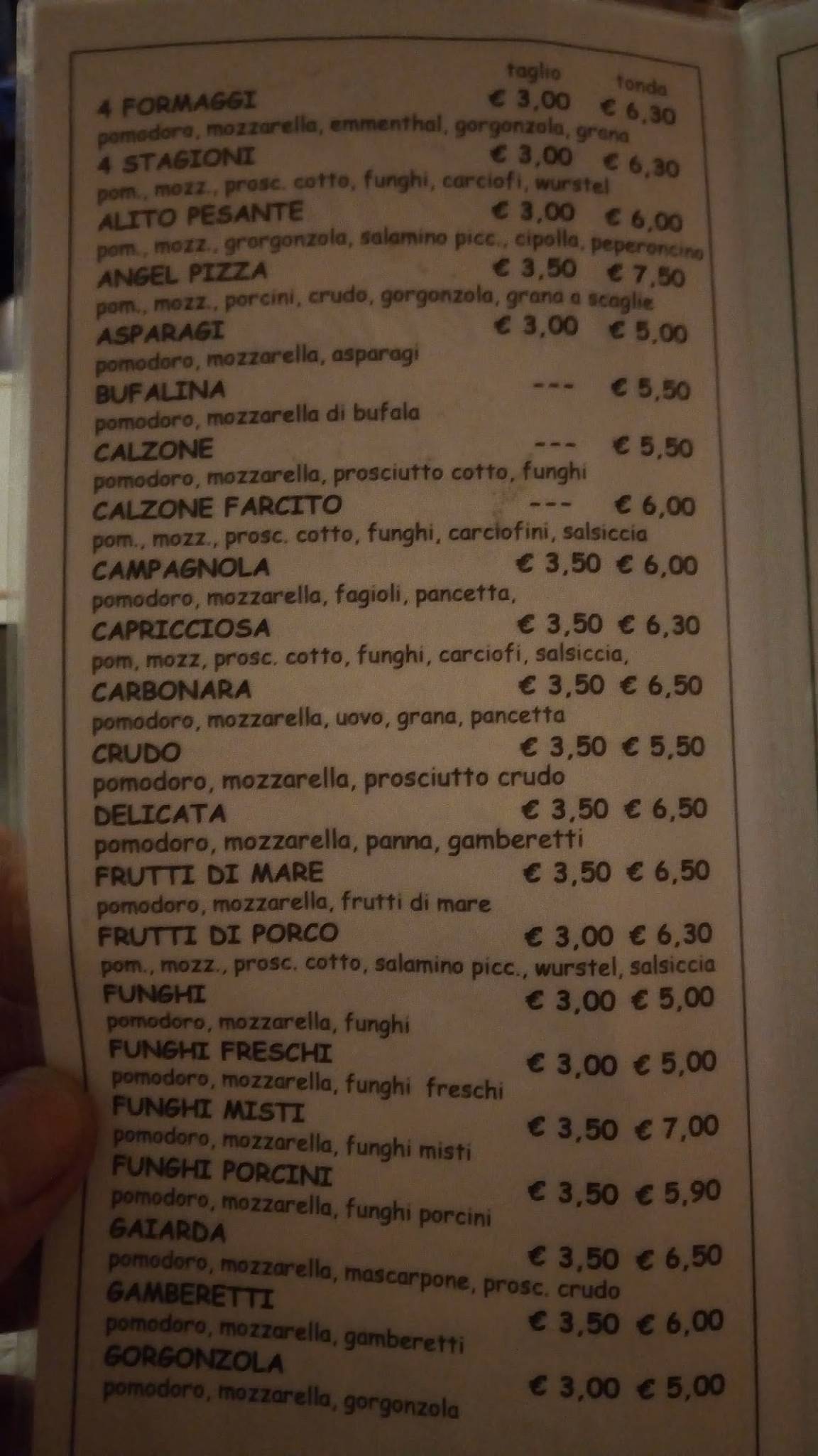 Menu di Angel Bar & 