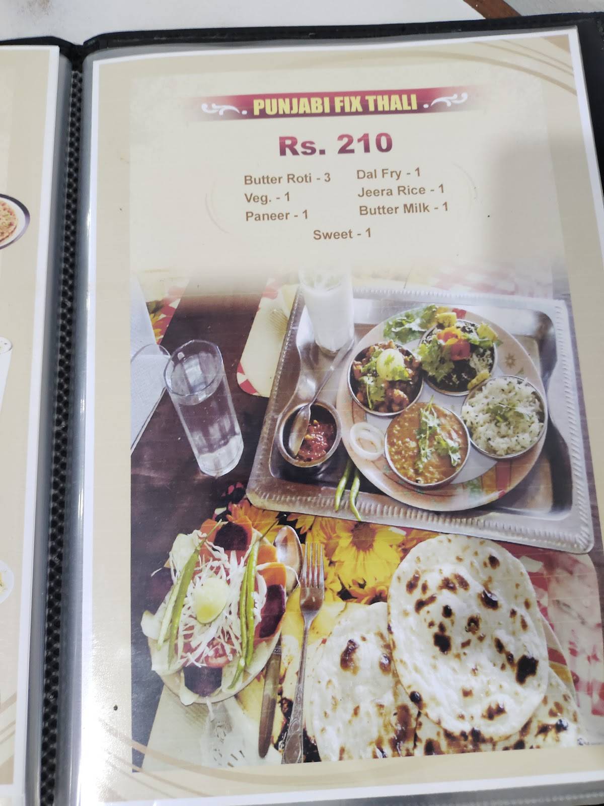 Annapurna Restaurant menu
