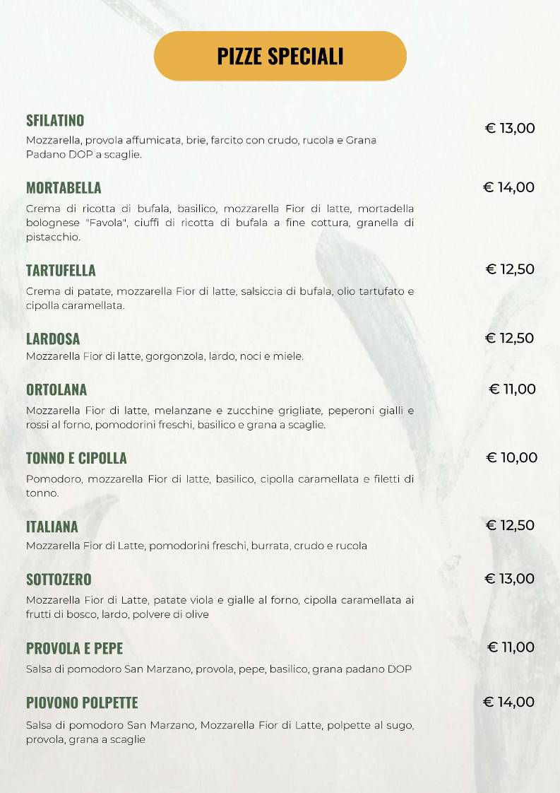 Menu di Antichi Sapori Dolo 