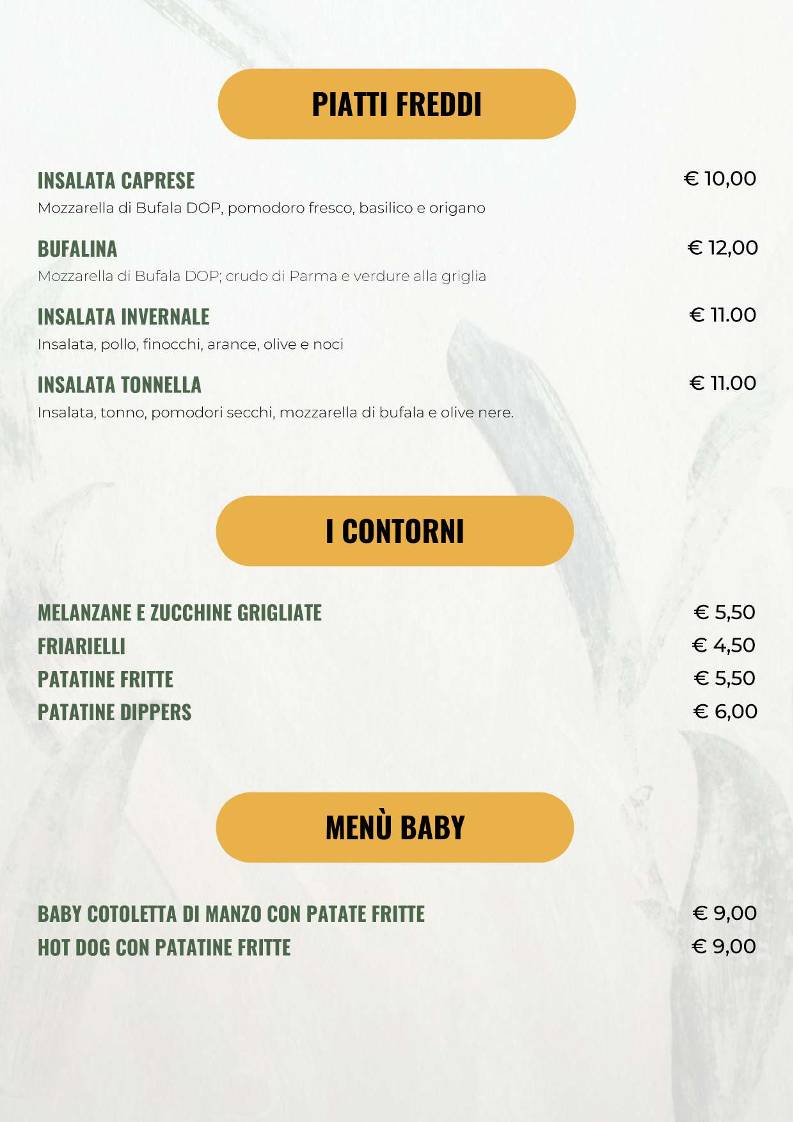 Menu di Antichi Sapori Dolo 