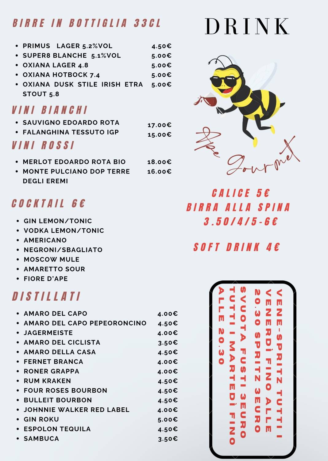 Menu di Ape Gourmet 