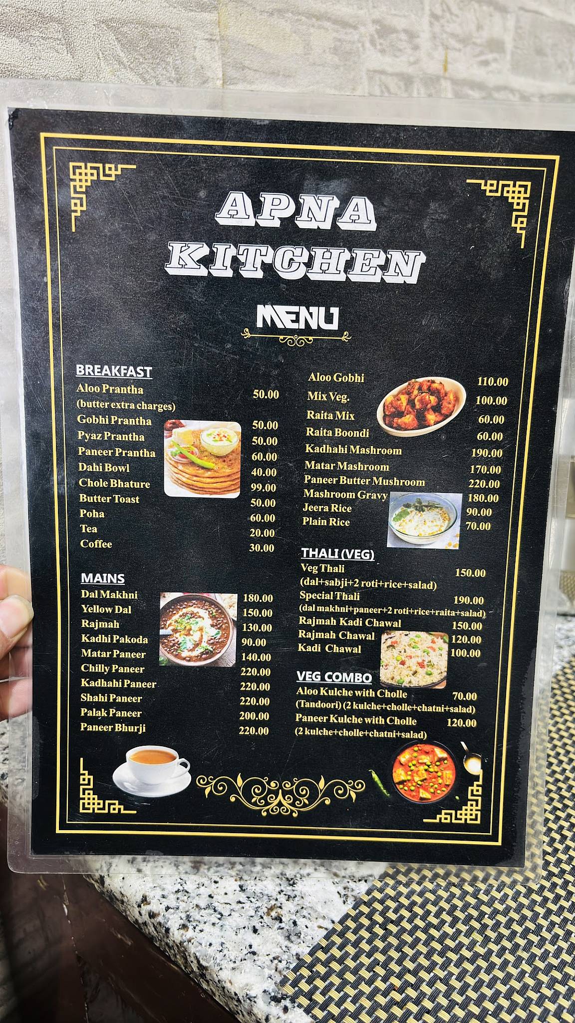 Apna kitchen menu
