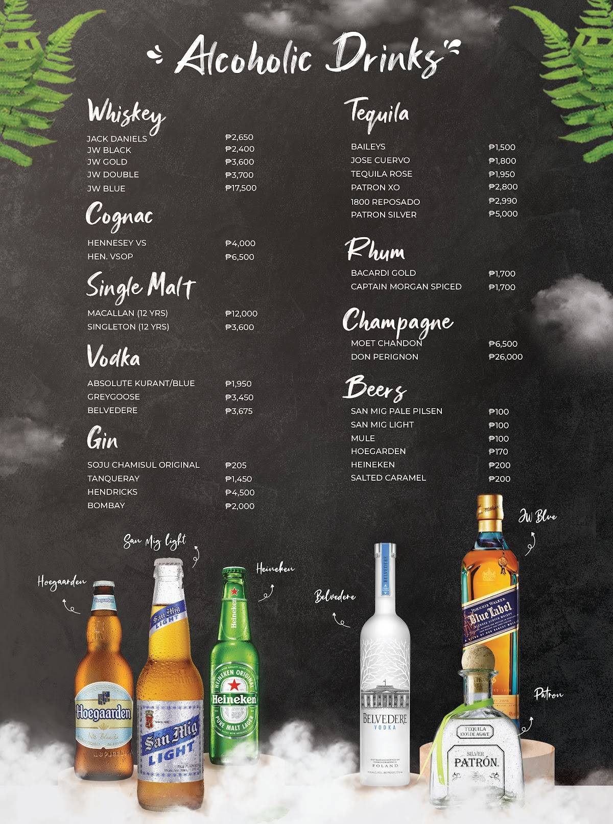 Menu at Aria Gastropub, Quezon City