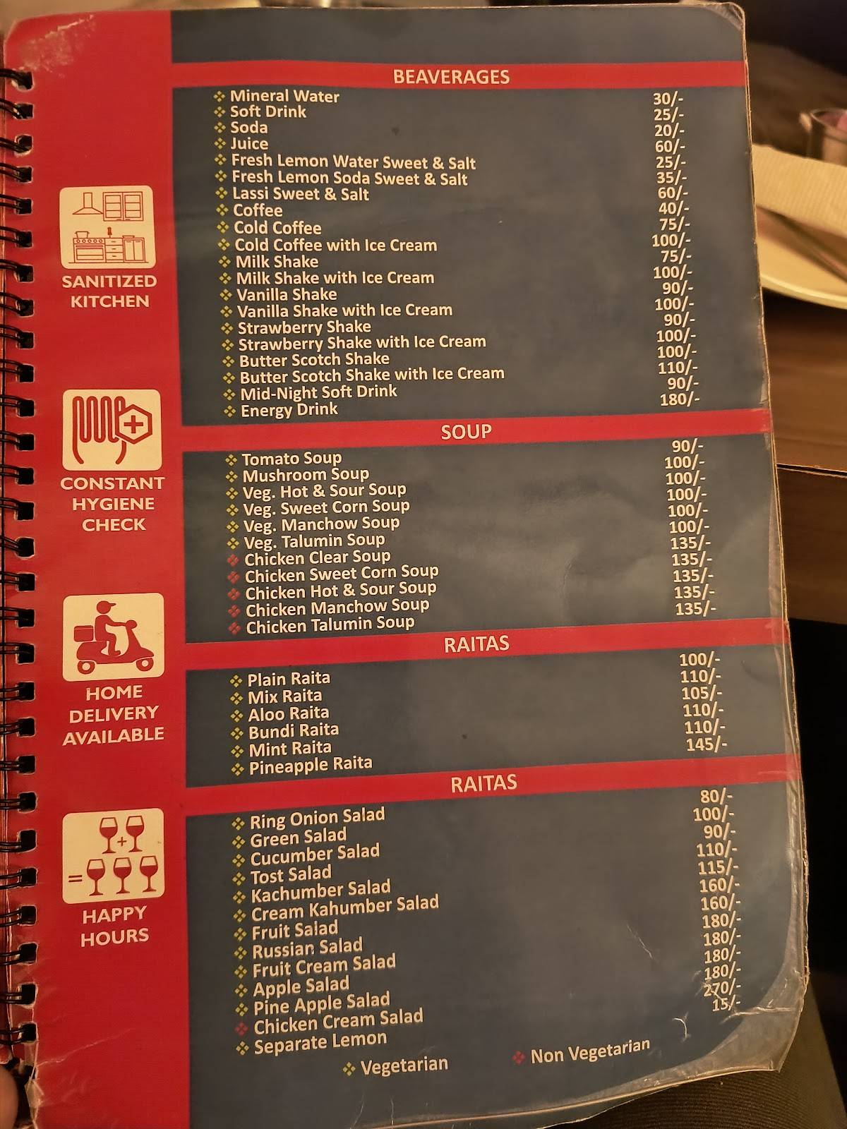Aroma Bar & Restro menu