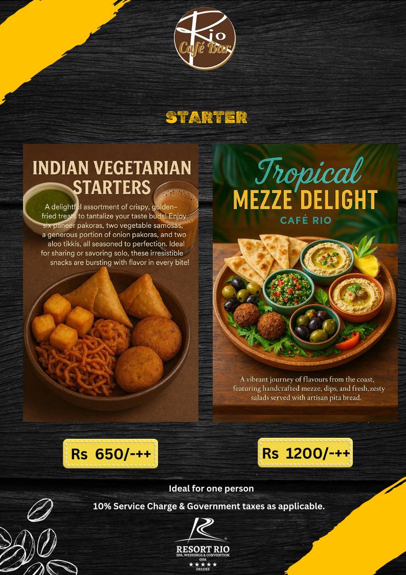 Cafe Rio Bar menu
