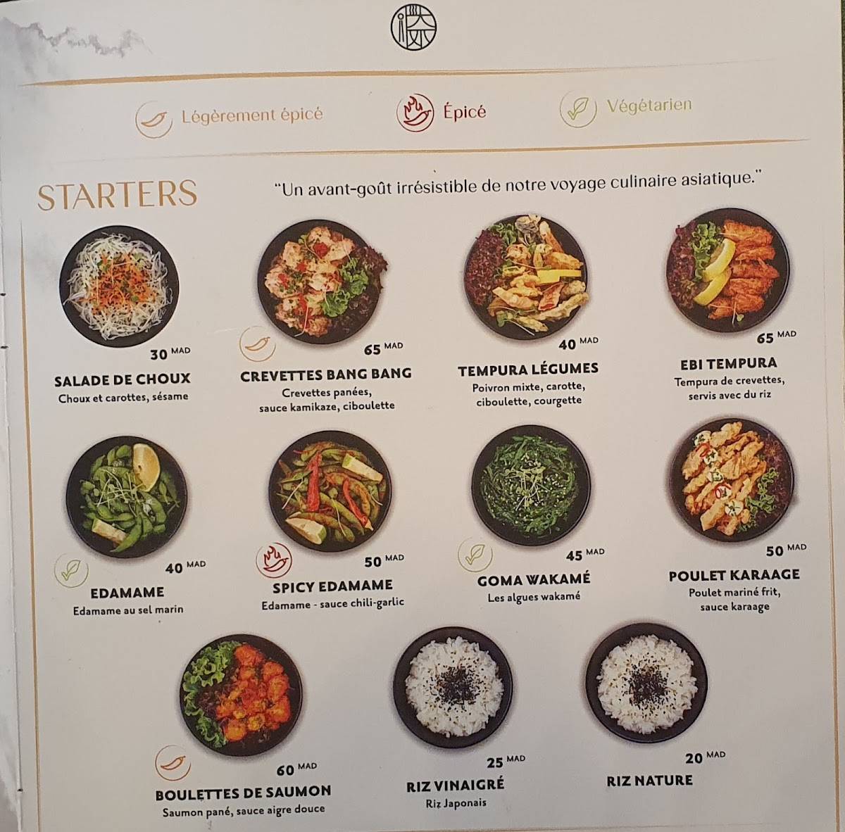 Menu de Asie’tte