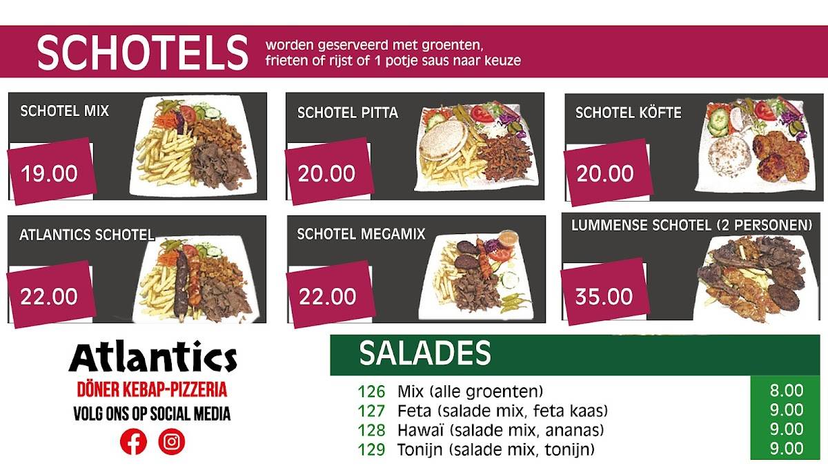 Menu de Atlantics BV