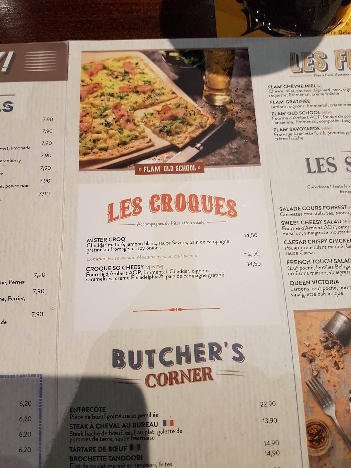 Menu au Au Bureau pub et bar, Pontarlier